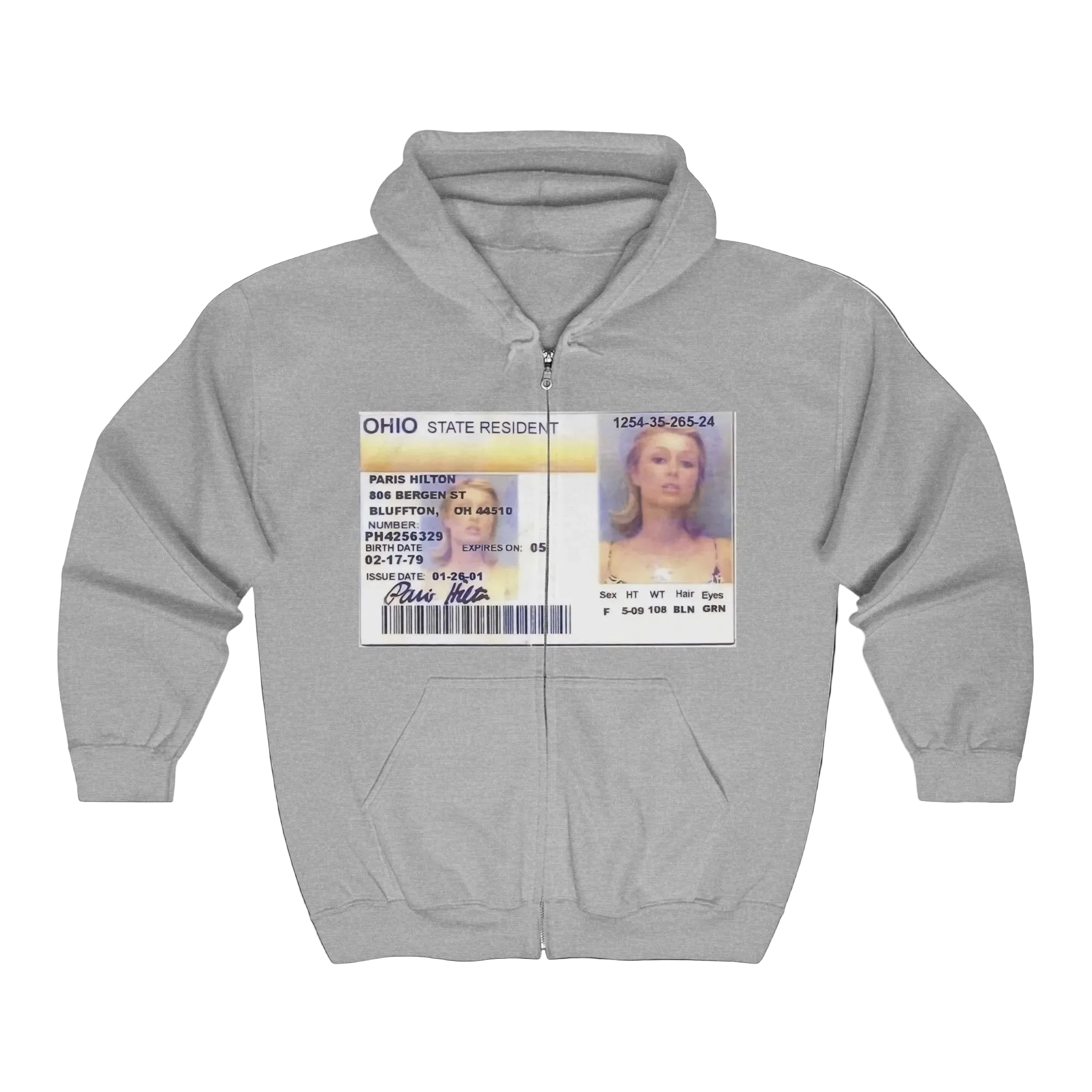 paris hilton zip up
