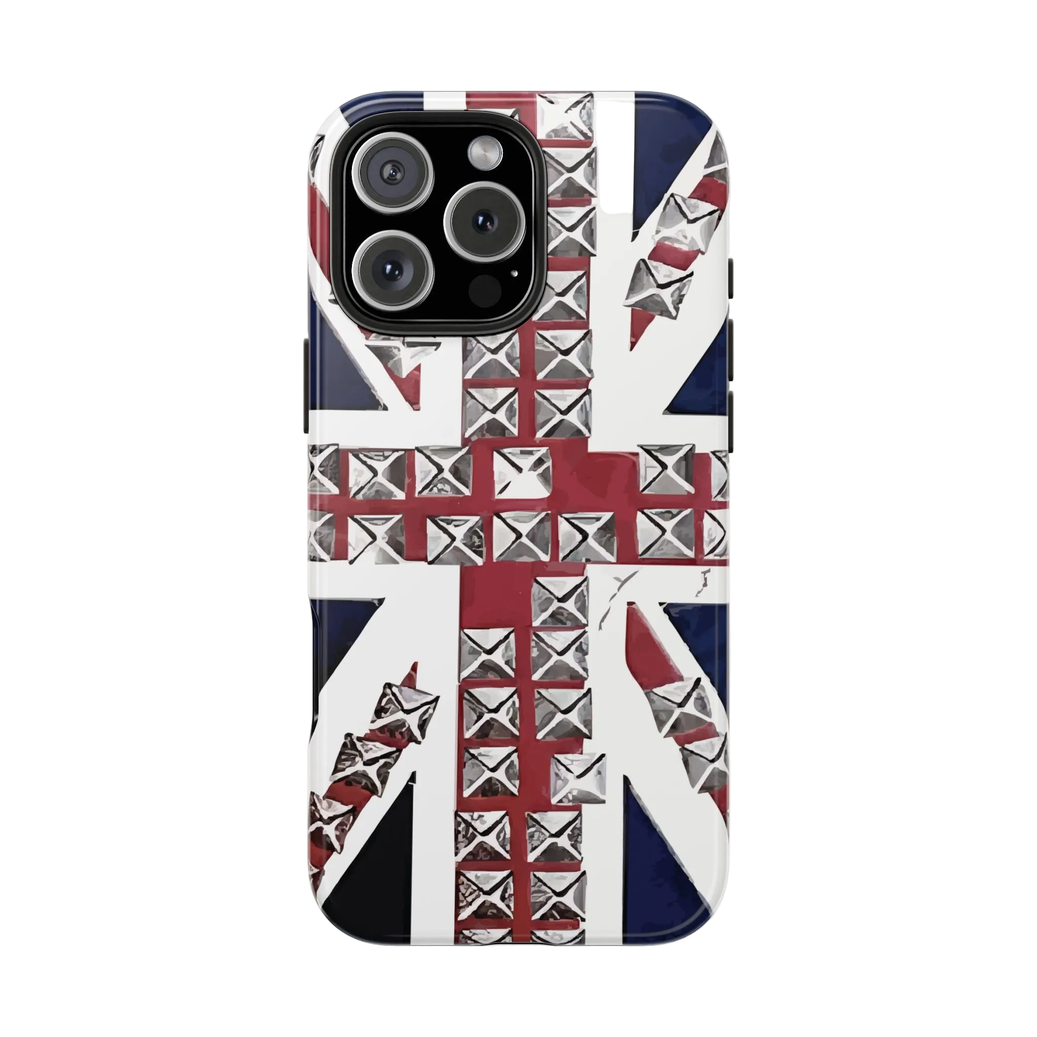 union jack studded phone case